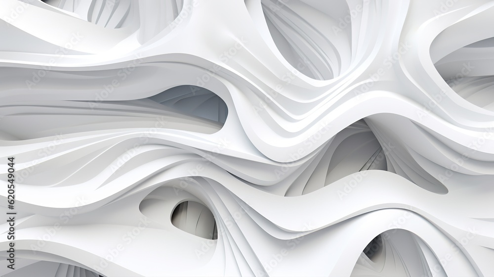 Obraz premium Abstract 3d white background with chaotic surface