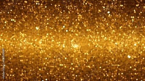 Abstract golden glittering background with blur dots. Generative Ai