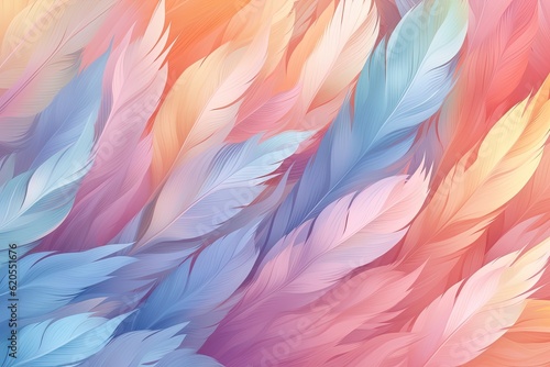soft feathers background illustration Generative AI