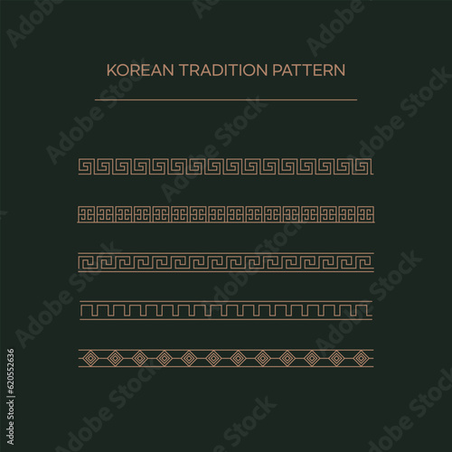 Traditional Asian and Korean Patterns Set