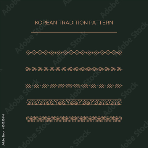 Traditional Asian and Korean Patterns Set