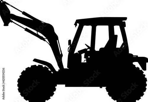 Silhuette jcb van images