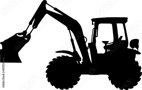 Silhuette jcb van images