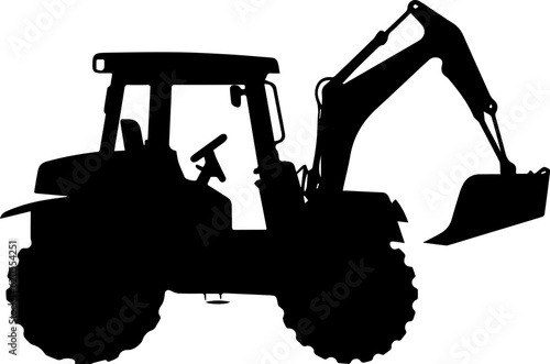 Silhuette jcb van images
