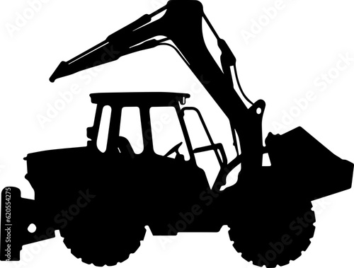 Silhuette jcb van images