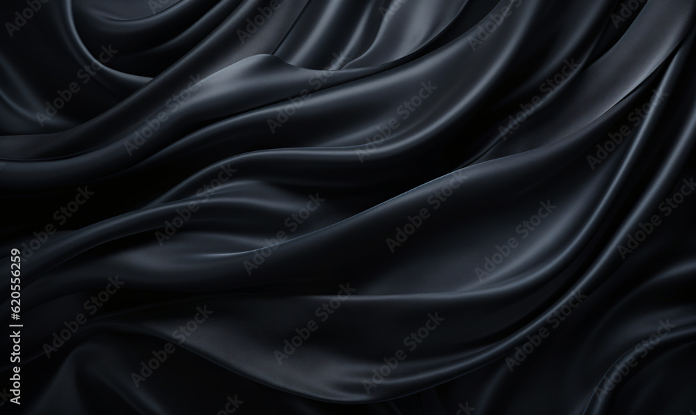 Obraz premium Abstract black Silk Background Generative ai