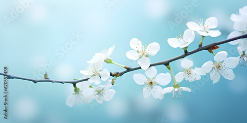 Blue Sky Blooms: Cherry Blossom Delight Tranquil Spring Beauty: Cherry Blossom Haven Ai Generated  © Faiza