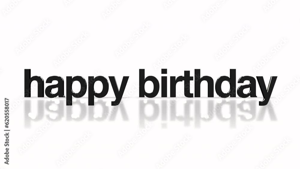Rolling Happy Birthday text on white gradient, motion modern, elegance and promo holidays style background Rolling Happy Birthday text on white gradient, motion modern, elegance and promo holidays style background