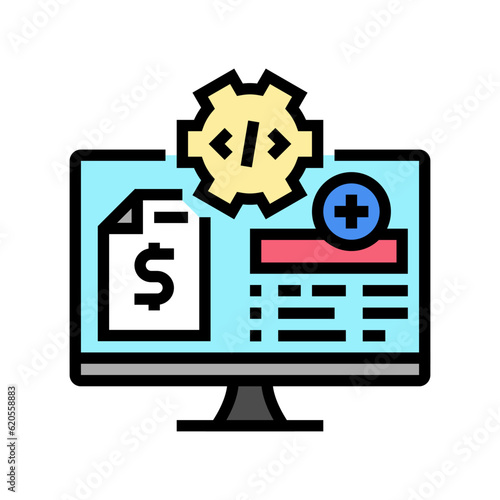 medical coding billing color icon vector. medical coding billing sign. isolated symbol illustration