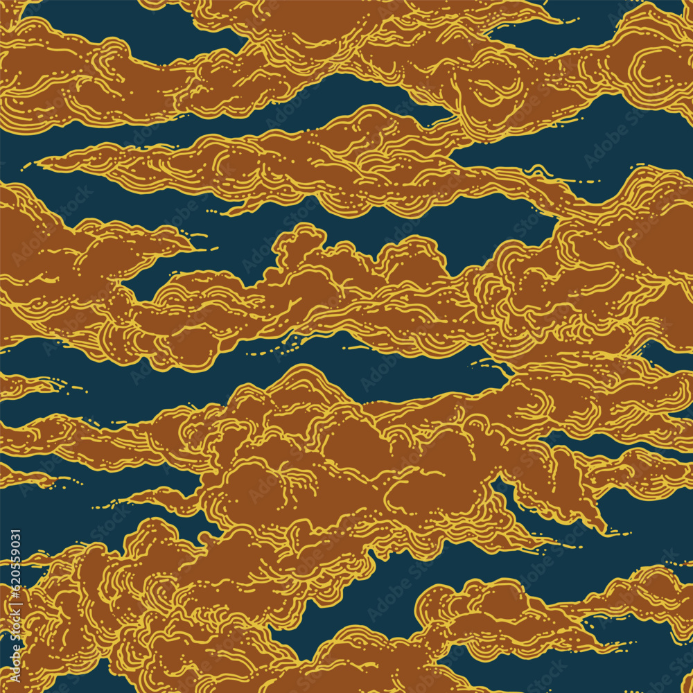 Clouds seamless pattern design, Might, Asian, traditional, Vector design, Sky, Japanese Clouds seamless pattern design, Might, Asian, traditional, Vector design, Sky, Japanese