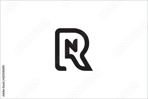 Logo Modern letter R dan letter N © Art Vector