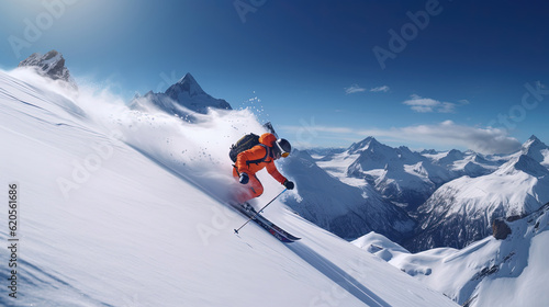 Skiers on the snow mountain
