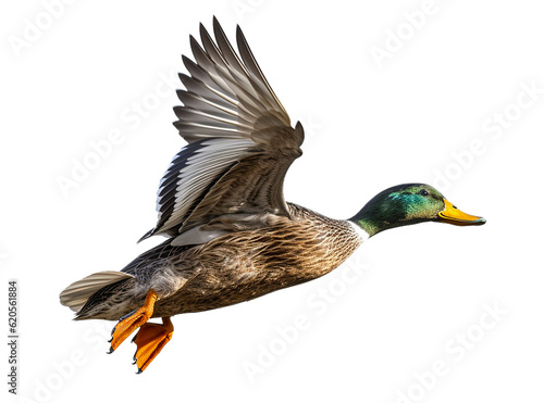 Print op canvas Duck mallard duck isolated on clear background