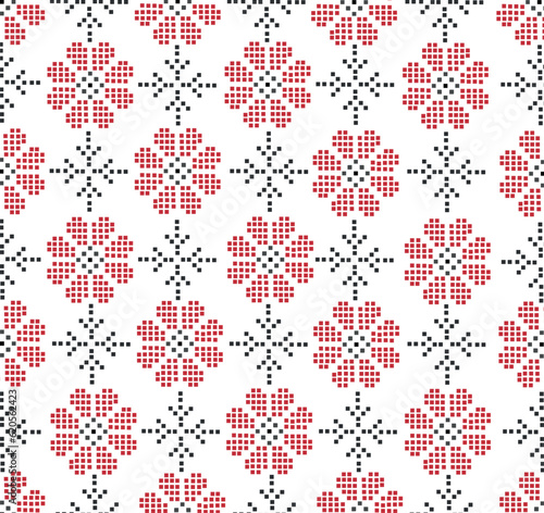 seamless pattern in ukrainian style vyshyvanka