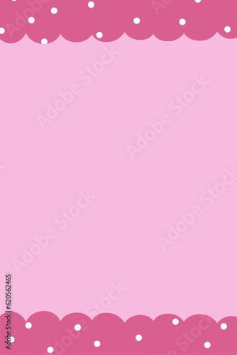 pink background with white dots