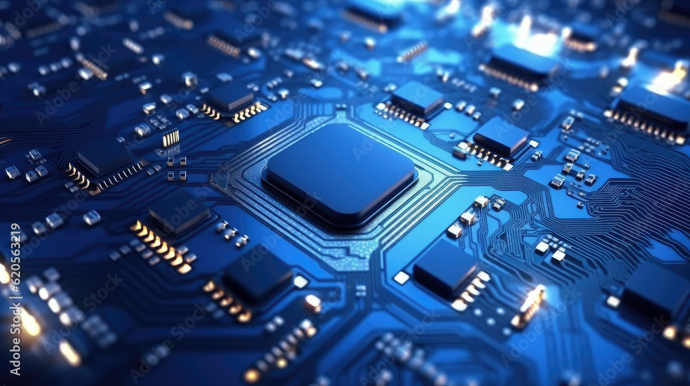 Computing processor, CPU, microchip and electronic circuit board. Advanced technology conceptual background - Generative AI Computing processor, CPU, microchip and electronic circuit board. Advanced technology conceptual background - Generative AI
