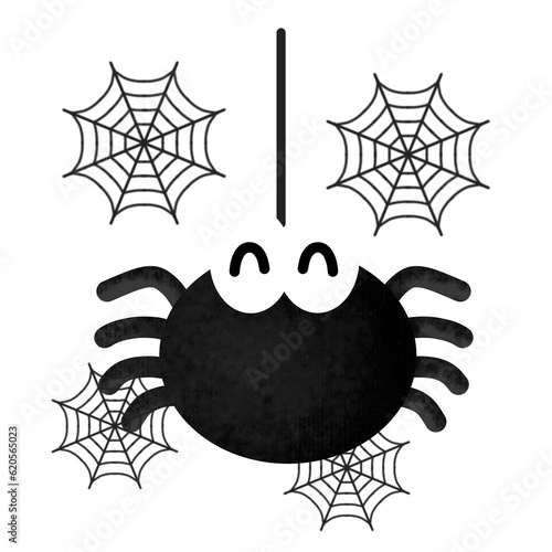 spider,Halloween,spider web, ghost, vector illustration, hand drawn,cartoon ,monster