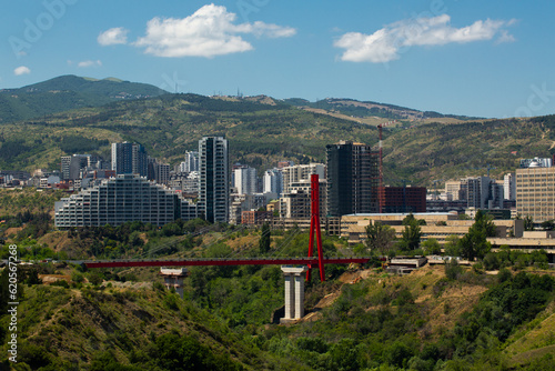 New bridge between Vake and Saburtalo districts in Tbilisi, Georgia.