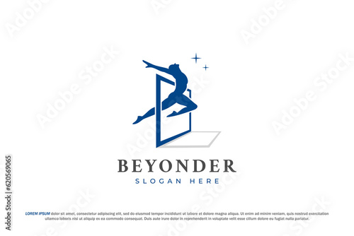 logo beyond limit frame man jump beyonder