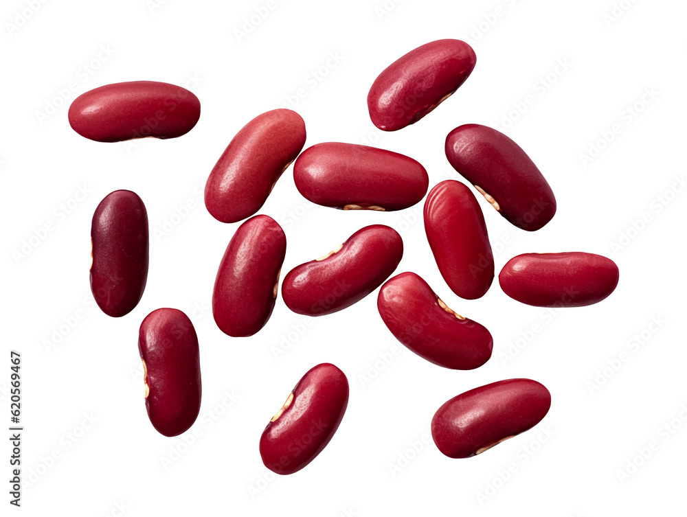 Red beans isolated on transparent or white background, png