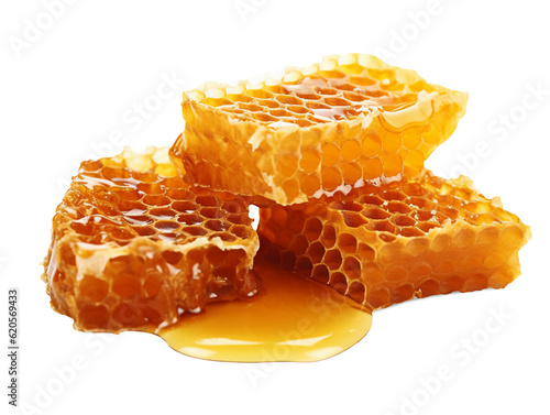 Obraz na plátně Honeycombs isolated on transparent or white background, png