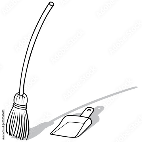 Drawing of a Broom and Plas...