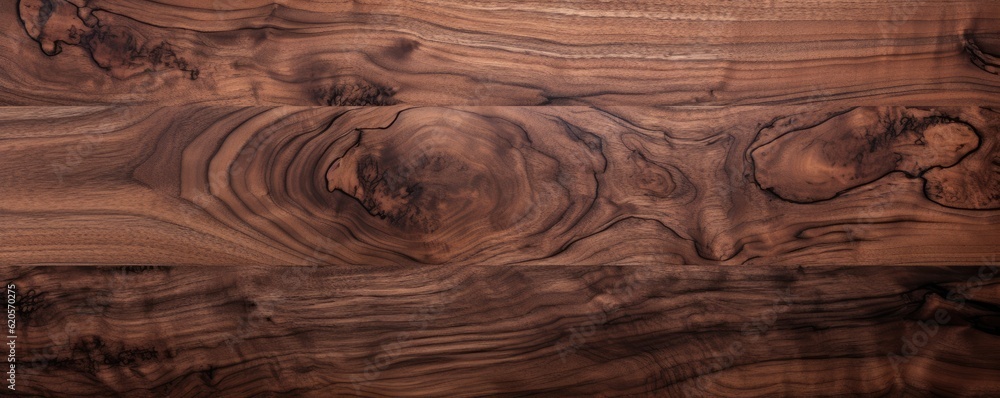 Fototapeta premium Dark beech brown wooden textured background,detailed, panorama. Generative Ai.
