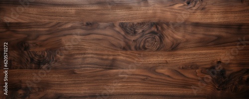 Dark beech brown wooden textured background,detailed, panorama. Generative Ai.