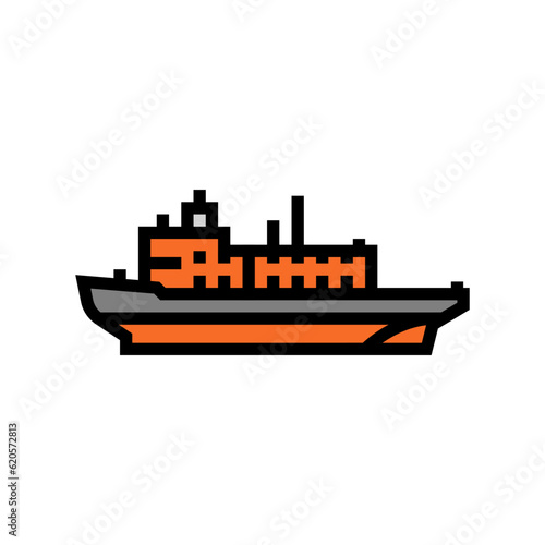 ice breaking ships color icon vector. ice breaking ships sign. isolated symbol illustration