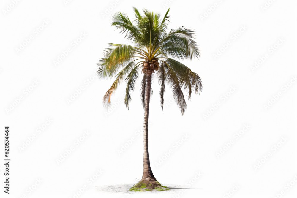 Obraz premium Coconut tree isolated on white background photography