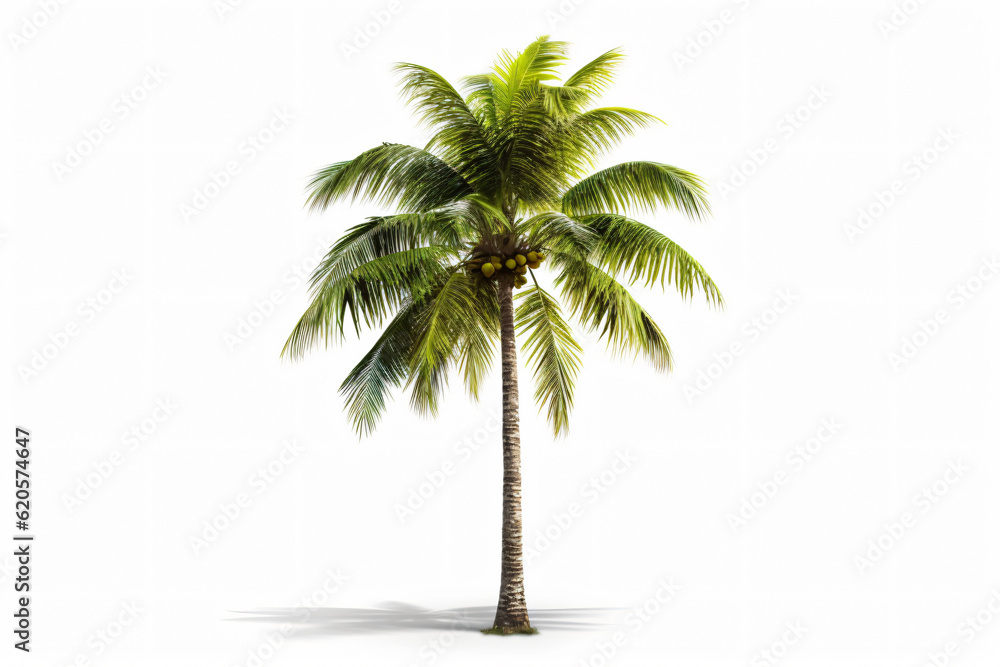 Obraz premium Coconut tree isolated on white background photography