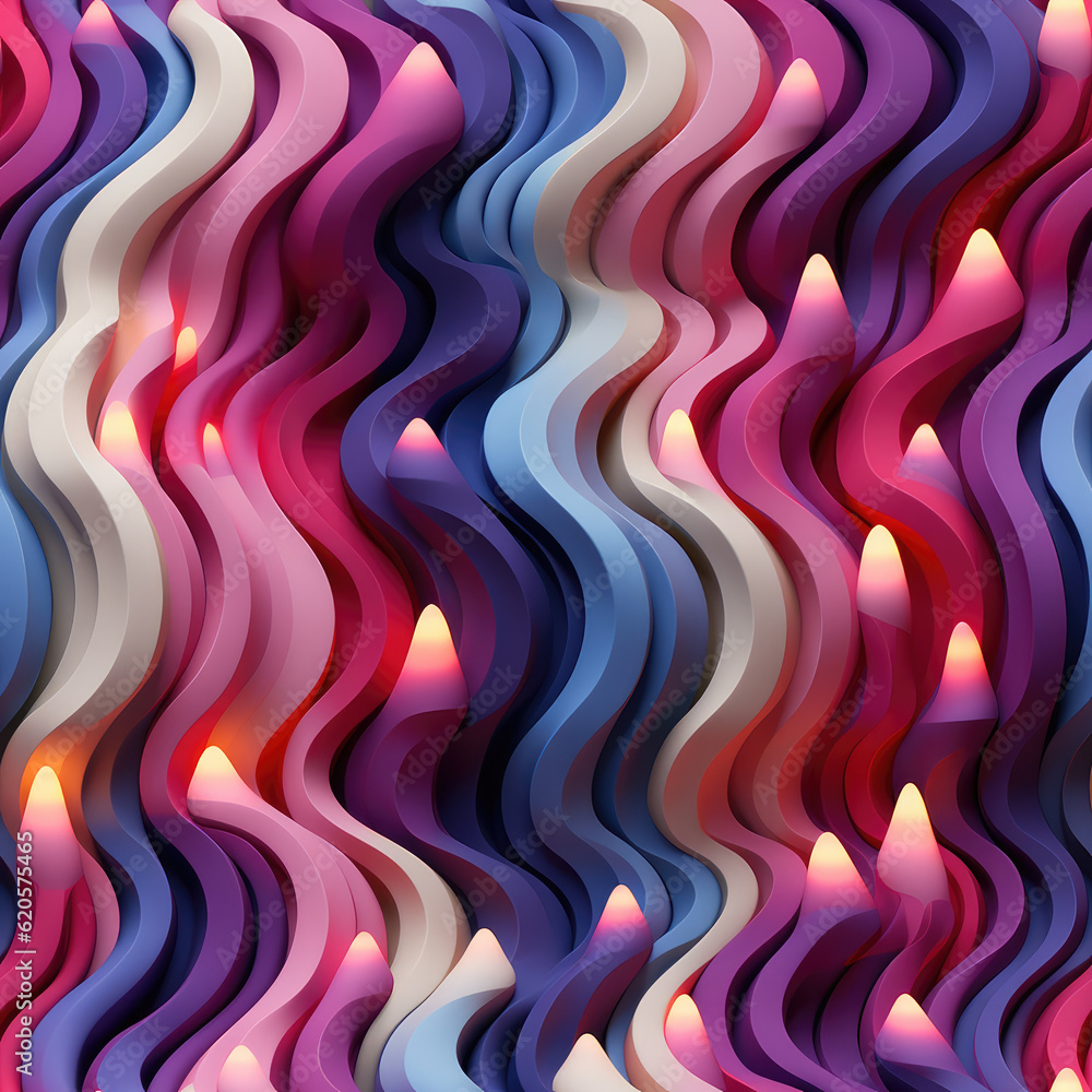Obraz premium 3d abstract seamless repeat pattern, modern colorful 