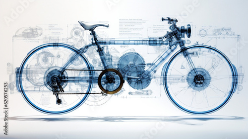 bicycle blue print photo
