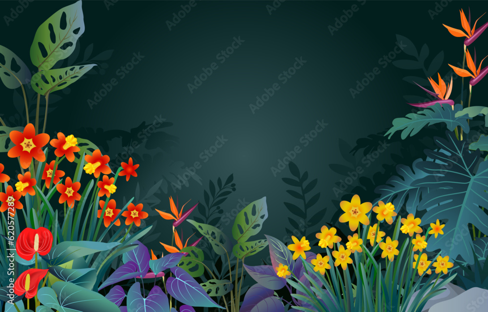Obraz premium spring flowers background