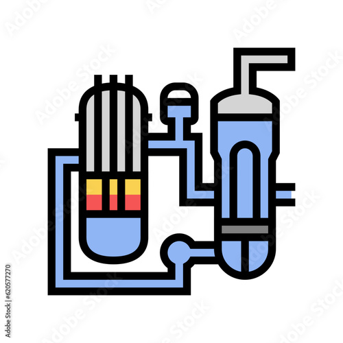 pressurized water reactor nuclear energy color icon vector. pressurized water reactor nuclear energy sign. isolated symbol illustration