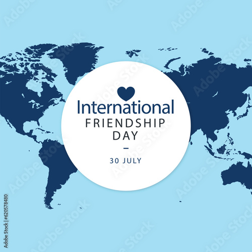 Free vector international friendship day flat design background