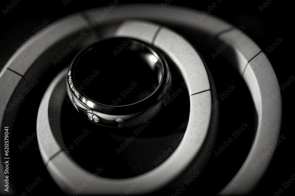A Black And White Photo Of A Ring A Black And White Photo Of A Ring