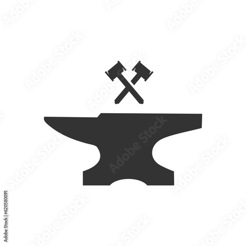 Smith and Hammer Logo Design, Forge Logo, Anvil Logo