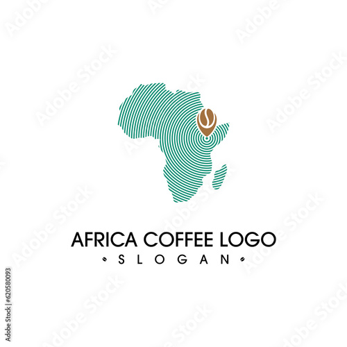 africa coffee logo, coffee logo design vector illustration