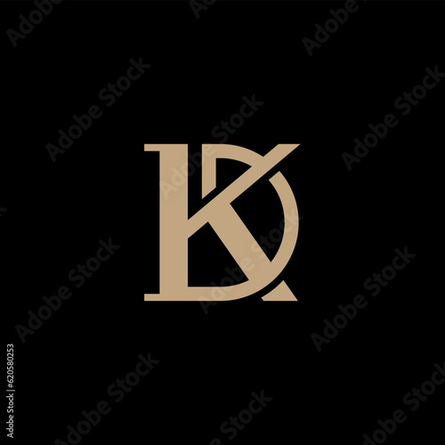 Initial DK KD Logo Design Elegant, Vector Initial Letter Logo, Monogram Logo