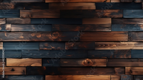 Future Style Burnt Boards Wall with Textured Background  AI generated