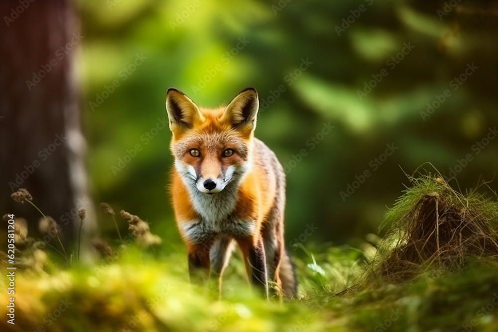 Fototapeta premium red fox vulpes