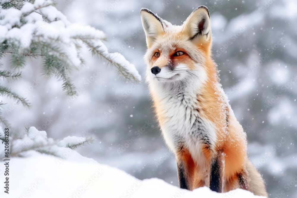 Fototapeta premium red fox vulpes