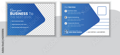 Corporate Postcard Design Template .Modern and Clean Postcard Template will Give You a Sample Structure For Your Business