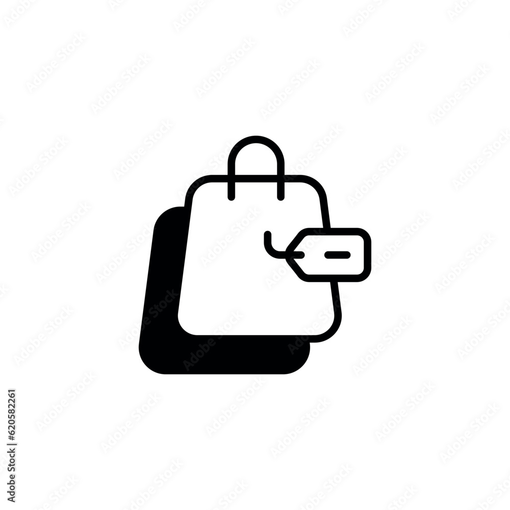 Shopping Bag icon design with white background stock illustration Shopping Bag icon design with white background stock illustration