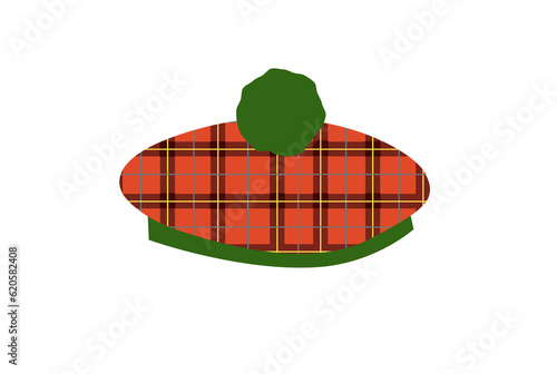 Tam o Shanter Scotland hat culture headdress traditional cap illustration artwork