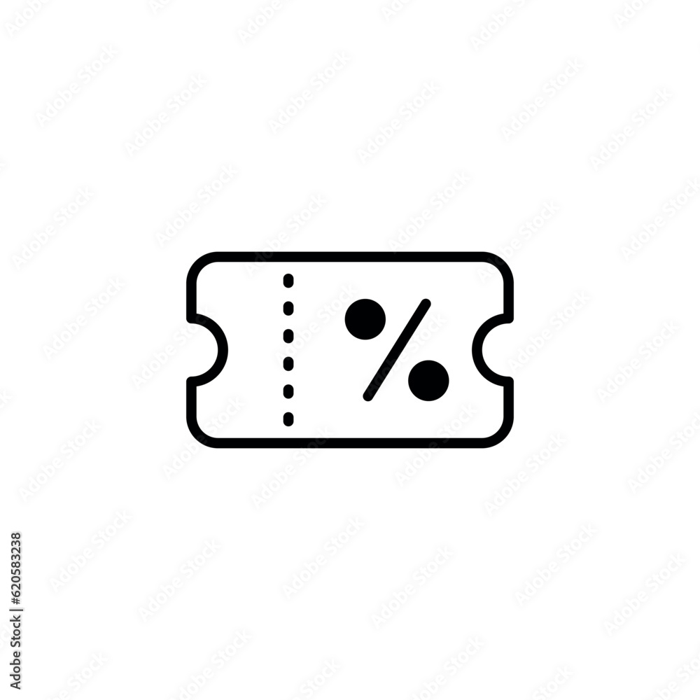 Discount Ticket icon design with white background stock illustration Discount Ticket icon design with white background stock illustration