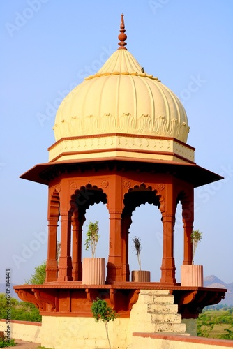 Jaisamand Lake in Alwar Rajasthan with ancient architecture at Morning. A popular tourist destination in Rajasthan, India
 photo