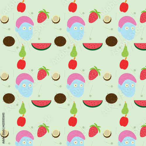 Fructs and character pattern photo
