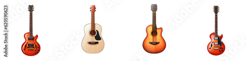 Guitar clipart collection, vector, icons isolated on transparent background